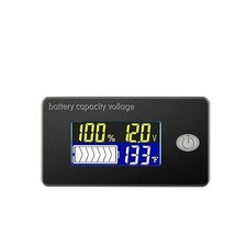 Battery Monitor Testers Meter Voltage Meter with Temperature Display Size: 12V