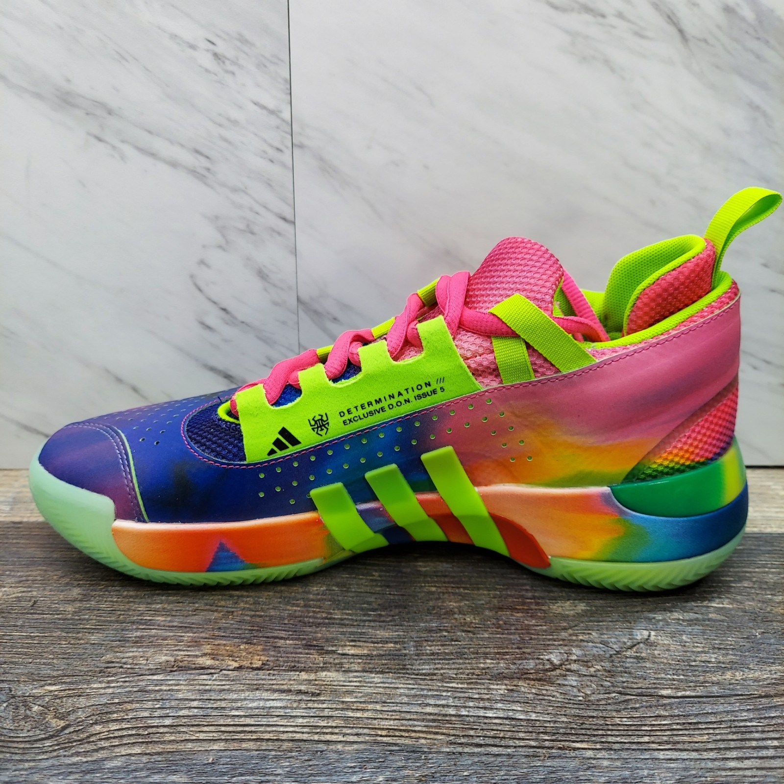 Adidas SM DON Issue 5 Tie Dye Multicolor Rare Limited Ed Shoes Mens 7 / Womens 8 image 10