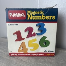 Playskool Magnetic Numbers in Box Vintage 1985 Complete Set