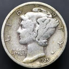 1925-P 10C Mercury Dime NICE DETAILS! VF! 90% SILVER (#8369)