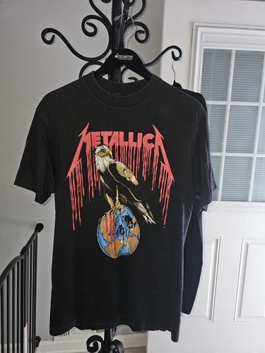 Metallica No Where Else To Roam Tour Tee Pushea 1990s vintage concert t-shirt, vintage, single stitch, B+ condition