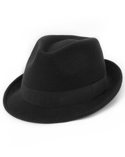Fedora Hats for Men Women Short Brim Felt Trilby Hat with Ribbon Adjustable S...
