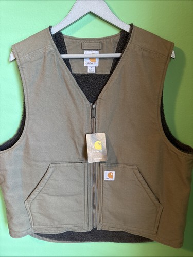 Carhartt Washed Duck Sherpa Lined Vest M’s L - Picture 4 of 6