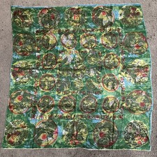 BAAR  BEARDS Silk Scarf Occupied Japan 33 x 33 Hand Rolled VINTAGE