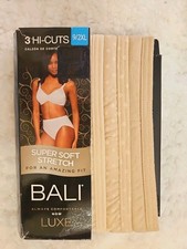 Vtg Bali Luxe Cotton Blend Briefs NEW 3 Pack V88385 Size 9/2XL Beige Polka Tan