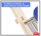 18 Gauge 1/4" Narrow Crown Staples (1", 3/4", 1/2"), Assorted 1200 Counts