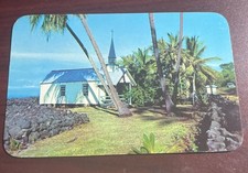 VINTAGE CHROME POSTCARD - ST PAUL'S BY-THE-SEA CHURCH, KONA, HI