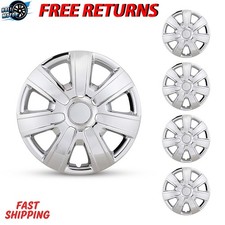 15 Inch Black Chrome Wheel Covers Snap On Full Hub Caps Fit R15 Tiresteel Rim