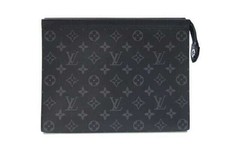LOUIS VUITTON Clutch Bag Monogram Eclipse Pochette Voyage MM M61692 Used Second