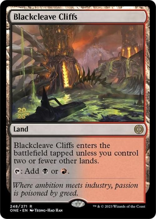 MTG English Blackcleave Cliffs NM Foil Promos: Prerelease Cards