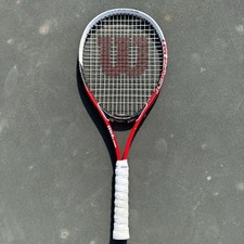 Wilson Titanium Impact Volcanic Frame Technology Tennis Racquet 4 3/8 Grip Red