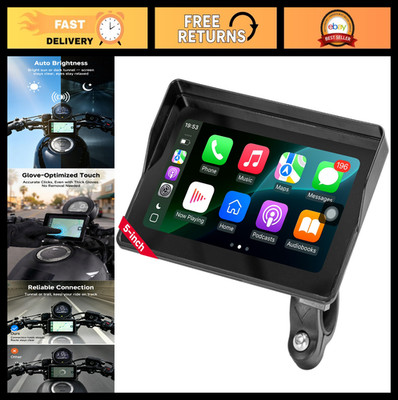 5'' Motorcycle GPS Navigation Screen - Waterproof, Wireless CarPlay & Android Aut