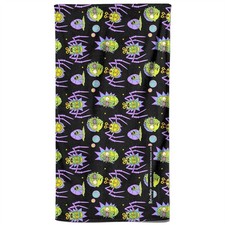 Image of Official Rick and Morty Brain Head and Spiders Beach Towel