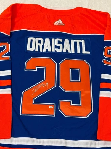 Leon Draisaitl Signed Edmonton Oilers Pro Style Hockey Jersey COA