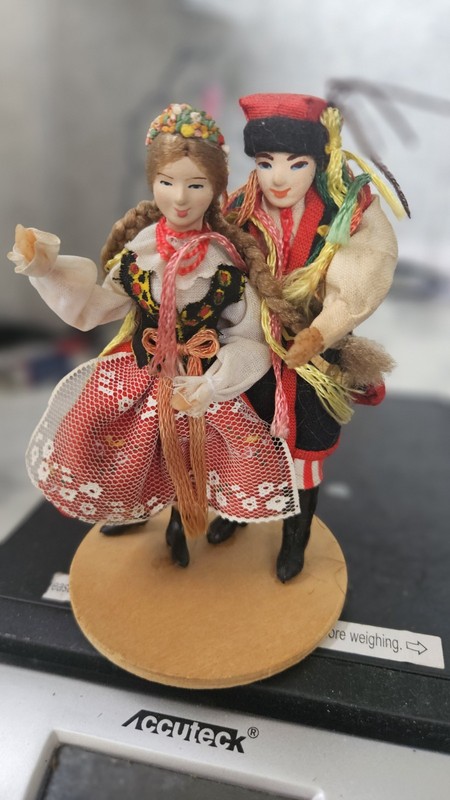 Polish Dolls 5.5" Lalki Regionalne Para Krakowska Handmade Folk Dance Couple VTG