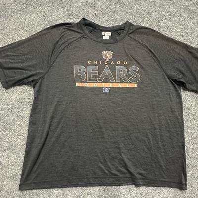 NFL Team Apparel Shirt Mens Size 3XL Charcoal Chicago Bears TX3 Cool Performance