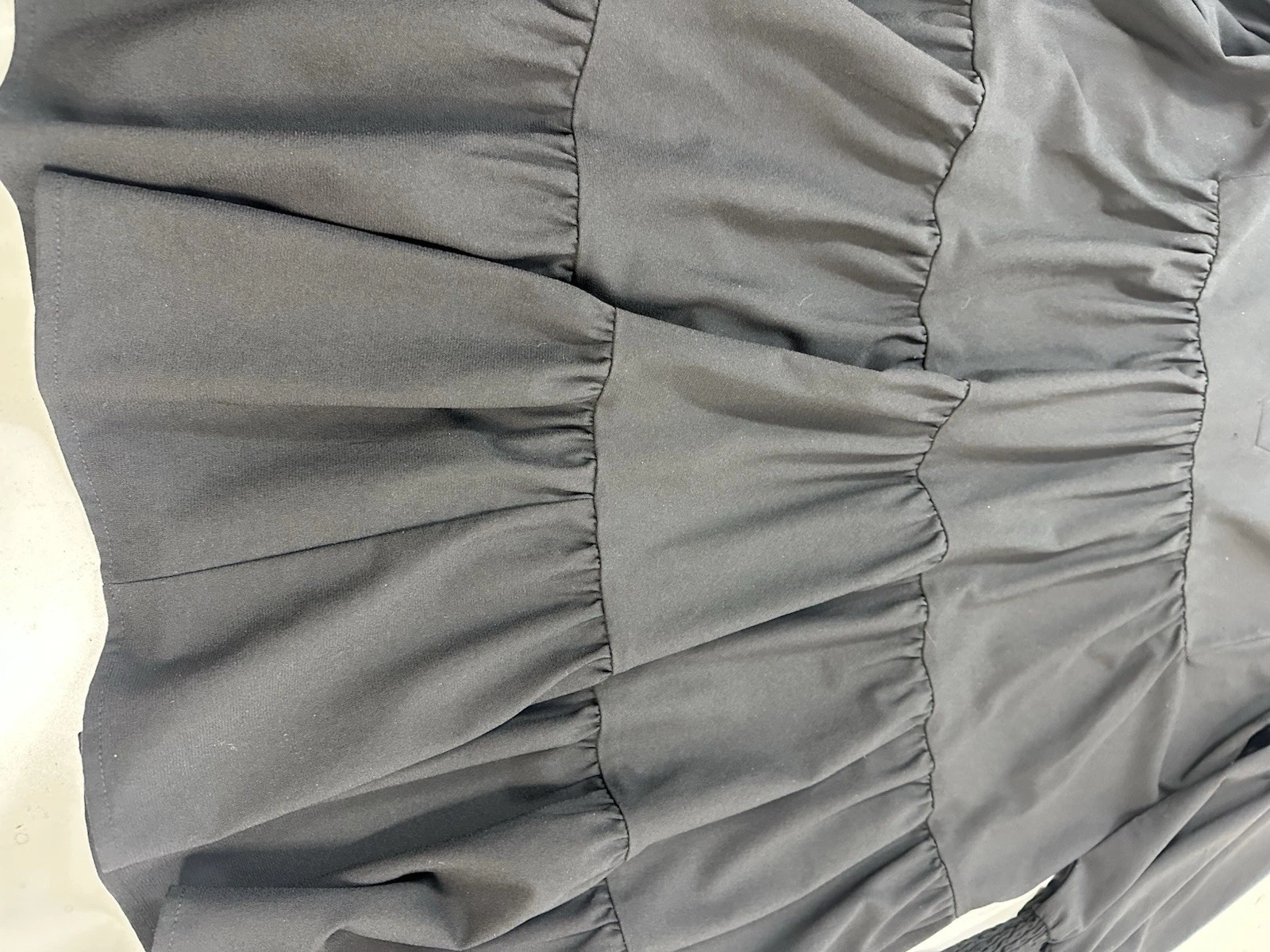 Abito Pomander Place Tuckernuck taglia grande nero Kenzo popeline con volant a strati