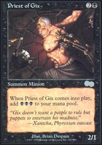 MTG magic cards 1x Priest of Gix Urza's Saga Light Play, English - Picture 1 of 1