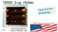 18500  3-up  Lifepo4 / Li-ion    Battery Holder  Free Shipping