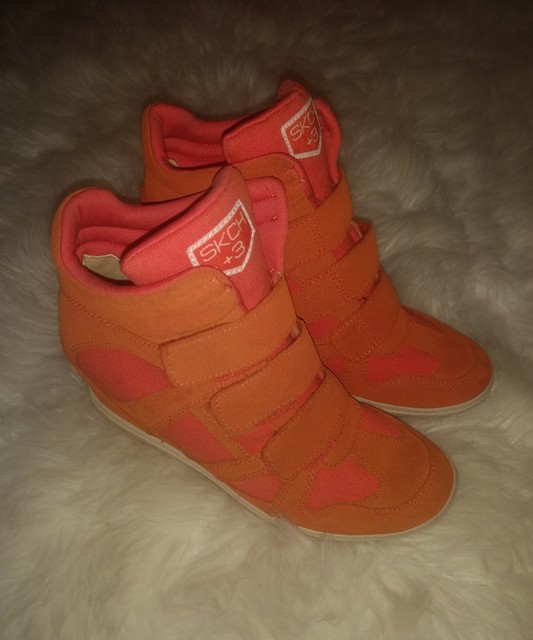orange high top sneakers