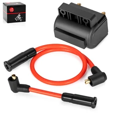 IGNITION COIL 12V 83-99 31614-83A For Sportster Dyna FXR FLT Spark Plug Wire Cap