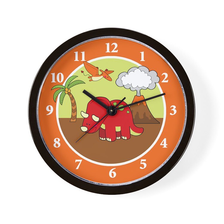 CafePress Dinosaur Wall Clock 10" Wall Clock (732581071)