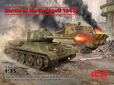 ICM DS3506 - 1:35 Battle of Berlin (April 1945) (T-34-85, King Tiger) - Neu