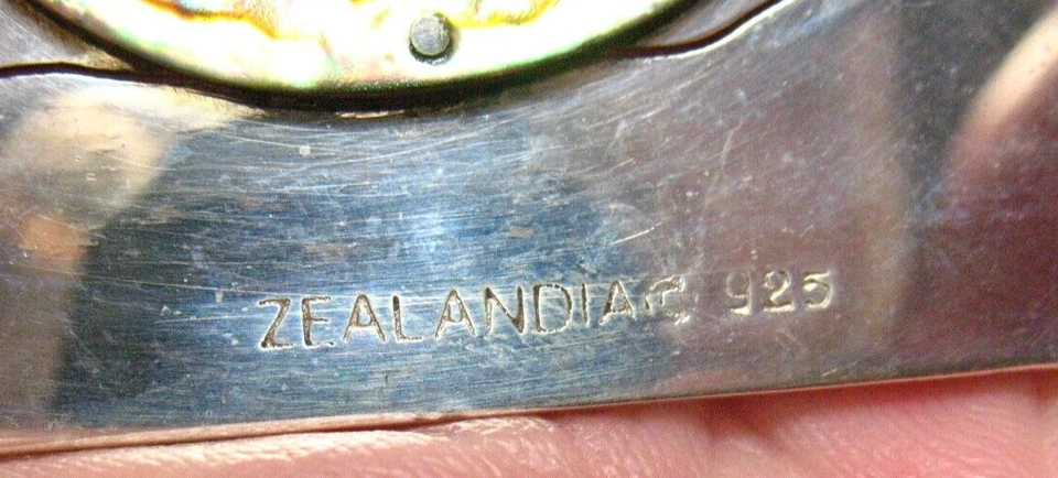 ZEALANDIA STERLING 银色 ABALONE 月亮日落胸针 17.4 克 — 第 4/4 张图片