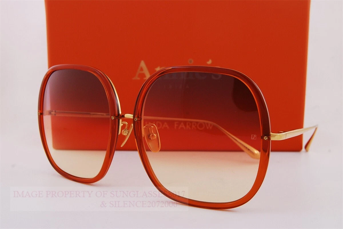 Linda Farrow x Matthew Williamson Collaboration Sunglasses - Bright Orange Linda Farrow x Matthew Williamson Collaboration Runway Cat  main image 2