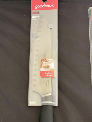 Good Cook Touch Santoku Knife 5" Ceramic Blade W/Sheath & 7” Carbon Stainless St - Picture 2 of 10