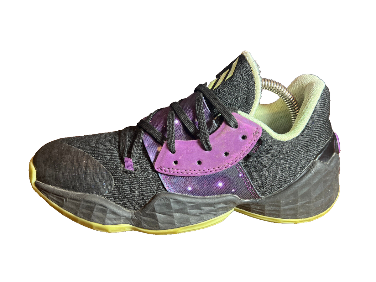 Adidas Harden Vol. 4 Basketball Shoes GS Black/Glory Purple FV3038