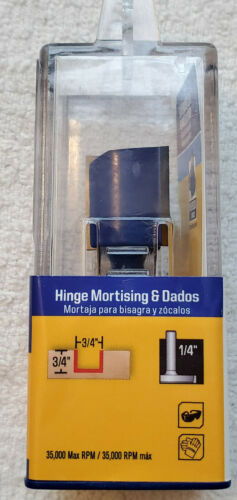 3 NEW IRWIN MARPLES 1901021 3/4" X 3/4" HING MORTISE ROUTER BIT 1/4" SHANK - Picture 4 of 6