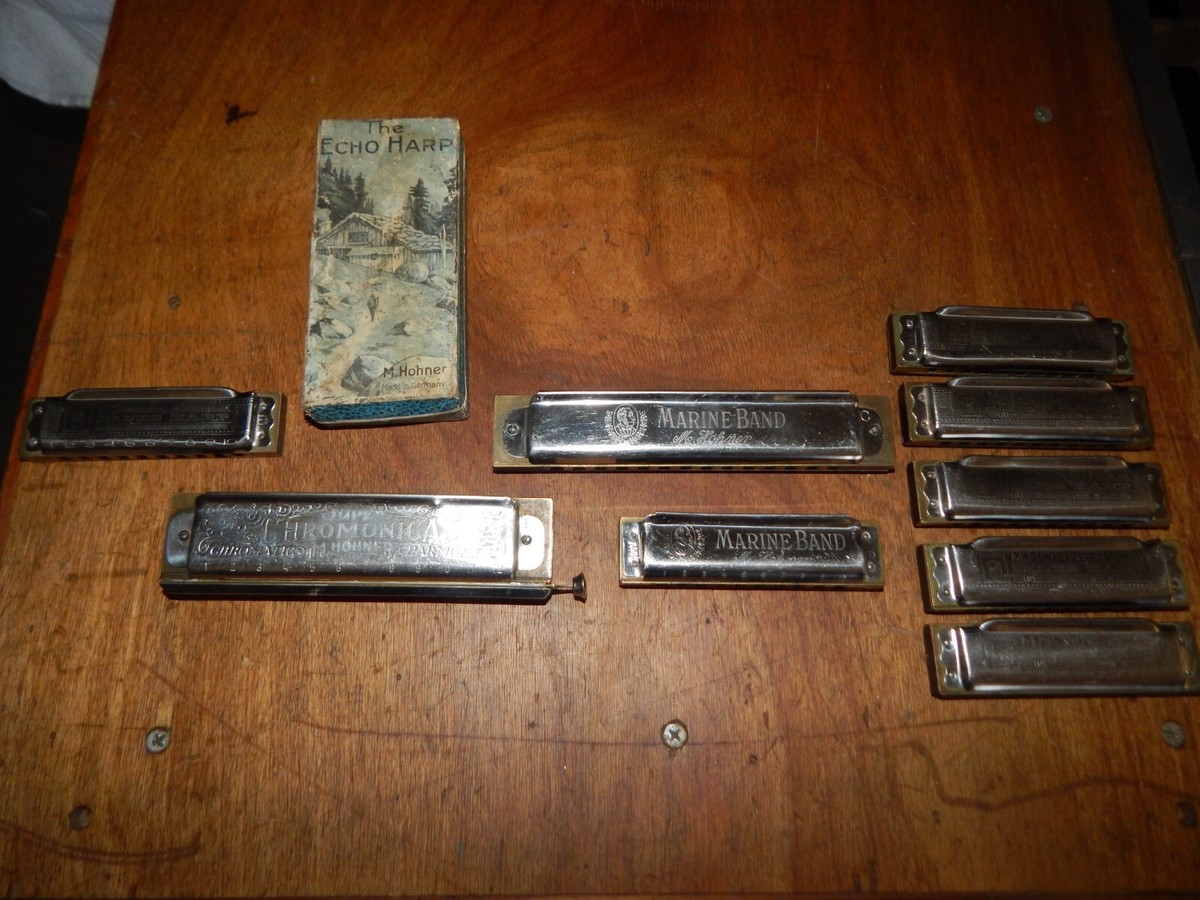 Vintage M. Hohner Super Chromonica, Marine Band, Blues Harp