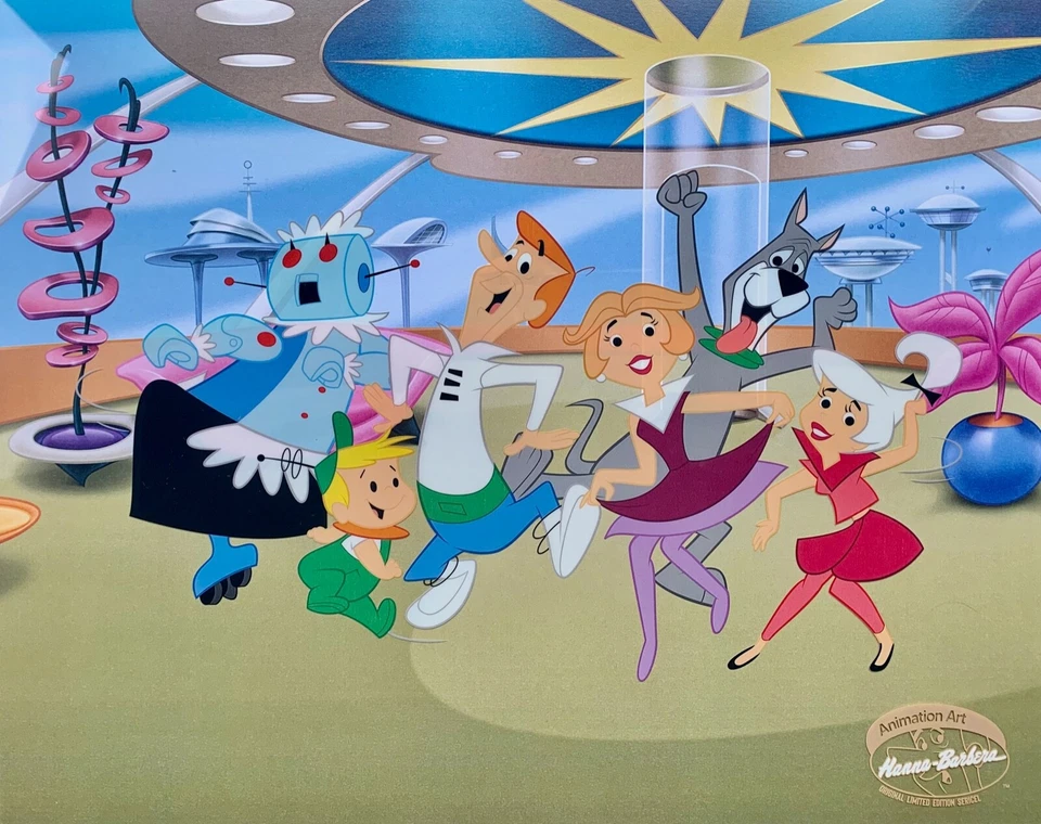 THE JETSONS Sericel Animación Animación Arte Celular 14" x 11" Hanna Barbera Foto 3 de 4