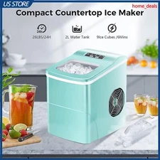 Bullet Ice Maker,Green,9 Cube/6 Min,self-cleaning,Basket,Counter top,sell