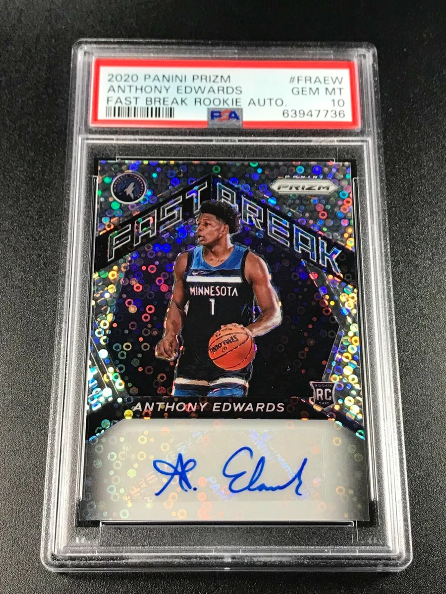 ANTHONY EDWARDS 2020 PANINI PRIZM FAST BREAK AUTOGRAPH AUTO ROOKIE