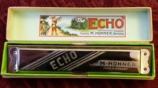 VINTAGE - ECHO XXXXX  HARMONICA - M HOHNER - 2 x 16 HOLE - G