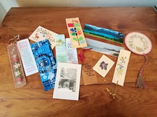 Pakiet 14 zakładek vintage ręcznie robione zdjęcia cytaty mieszane kwiaty rysunek