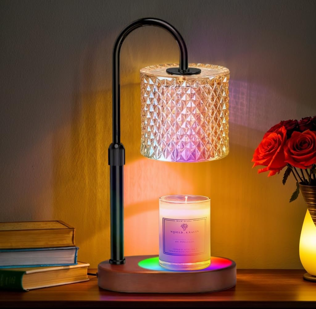 8-Color LED Candle Warmer Lamp with Timer and Dimmer-image