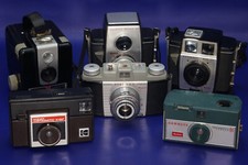 Lot of 6 Vintage/Retro Cameras - Kodak Hawkeye, Brownie, Instamatic, Pony