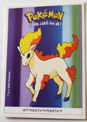 Pokémon Dunkin Boomer PONYTA Karte #077/150 Sticker 2000
