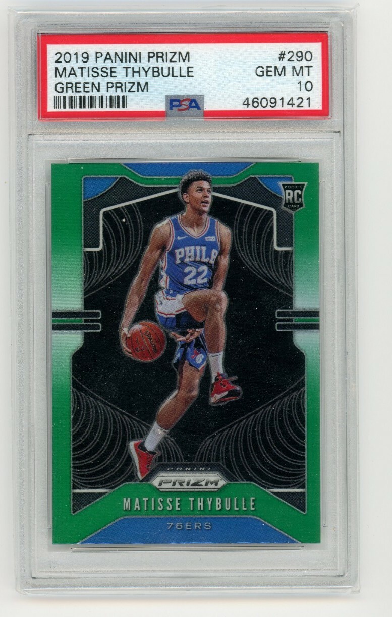 2019-20 Panini Prizm Green Matisse Thybulle RC Rookie PSA 10 GEM MINT