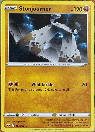 Stonjourner Rare - 114/202 - Sword & Shield Base Pokemon 2020