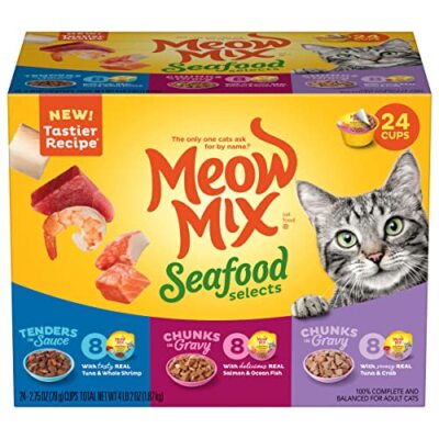 Meow Mix Seafood Selections Wet Cat Food,  Assorted Flavor Names , Sizes 
