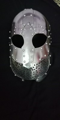 Antique Viking Helmet Akona Vendel Riveted Mild Steel Helmet