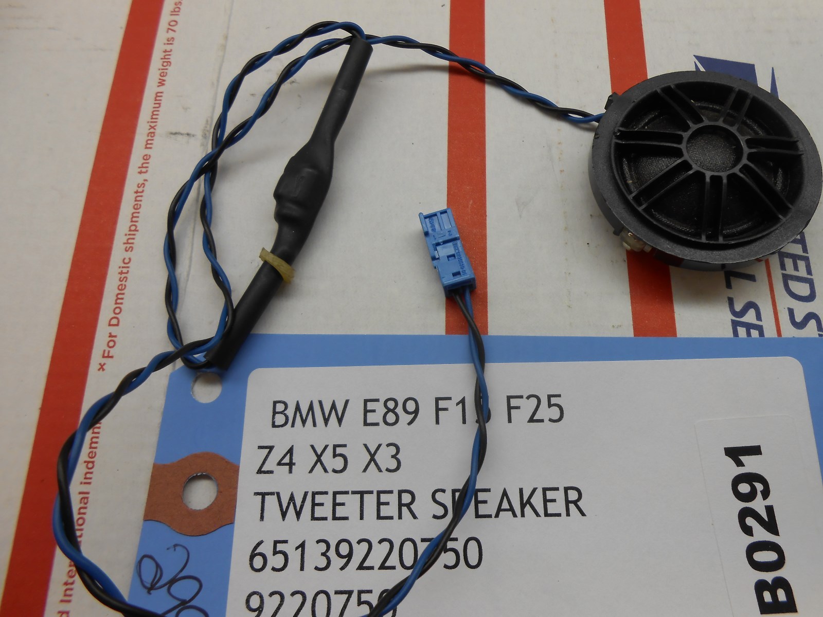 bmw e89 f15 f25 z4 x5 x3 tweeter speaker 65139220750 9220750  