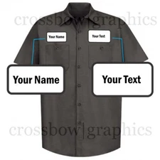 DICKIES Mens CUSTOM Short Sleeve Work Shirt Classic Workwear Uniform Personalize