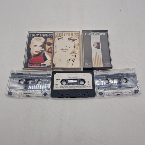 Eurythmics, Greatest Hits, savage & Sweet Dreams Single Cassette Tape Bundle