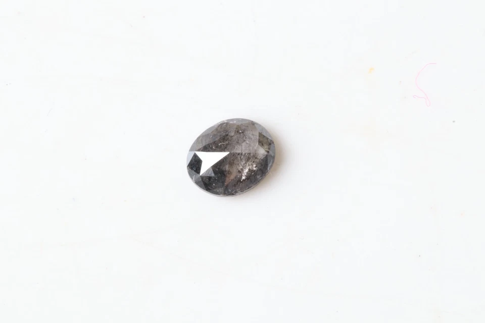 0.42Cts Natural Clear Black Salt & Pepper Oval Shape Loose Diamond 5.22mm DB30 - Image 2 of 4