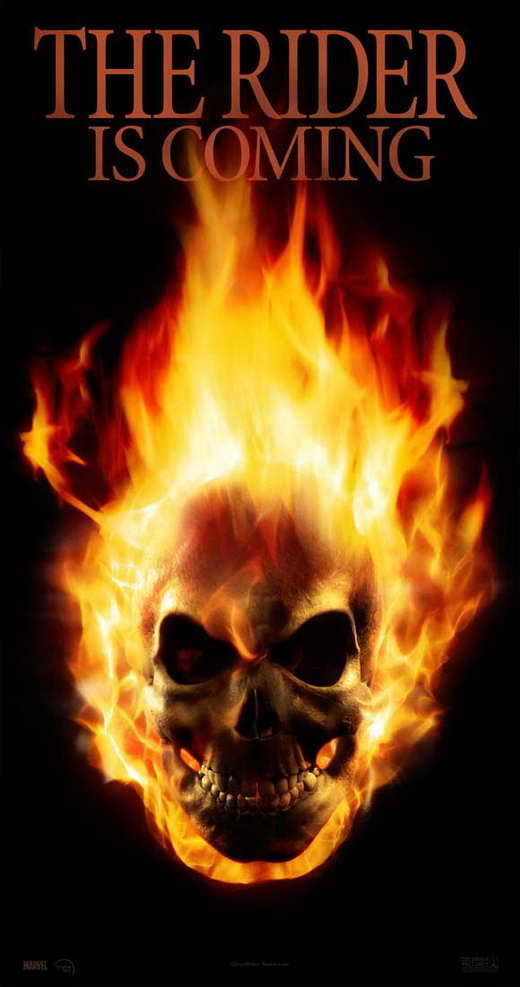 GHOST RIDER Movie POSTER 14x36 Insert Nicolas Cage Eva Mendes Raquel Alessi